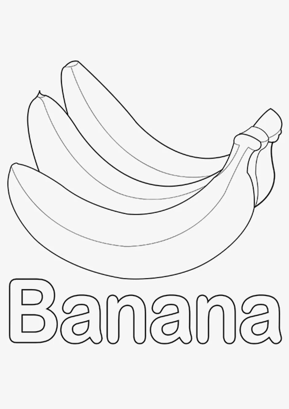 Как будет по английски банан. Банан раскраска. Рисунок банана для раскрашивания. Банан рисунок. Раскраска фрукты банан.
