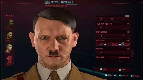 adolf hitler in cyberpunk 2077.