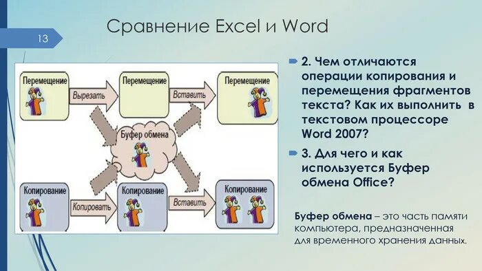 Используя операции копирования и вставки наберите текст. Перемещение фрагментов 7 класс информатика. чем копирование текста отличается от перемещения. чем отличается операция копирования. перемещение фрагмента текста в буфер обмена.