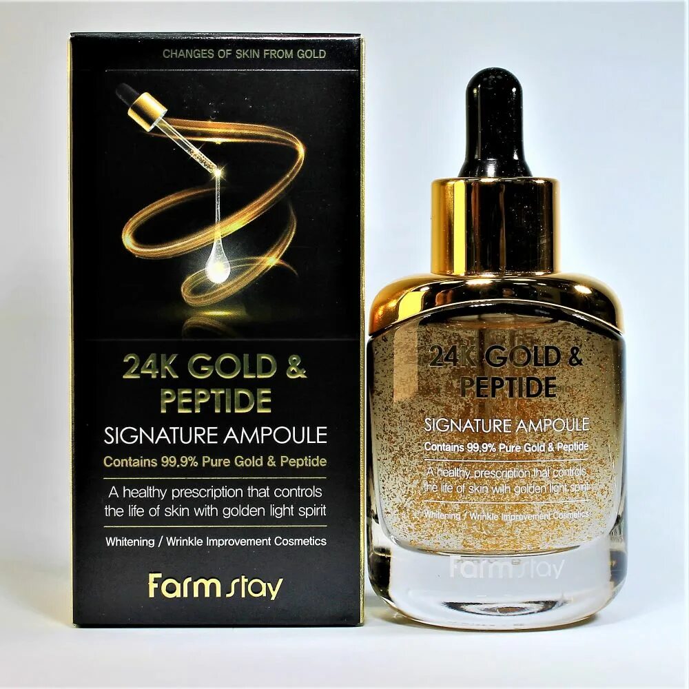 Farmstay 24k Gold & Peptide Signature Ampoule. 24k Gold Peptide Signature Ampoule. Сыворотка Farm stay 24 k Gold Peptide. Farm stay 24k Gold Ampoule.