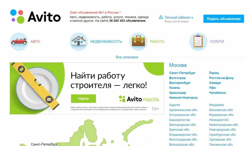 Работа на сайте авито