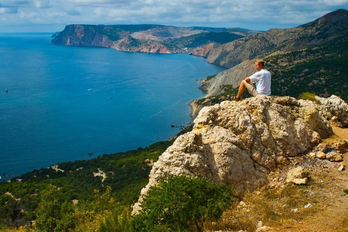 Где лучше всего жить в крыму. Крымский полуостров природа Ялта. Крымский полуостров Алушта. Красивые виды Крыма. Крымский пейзаж.