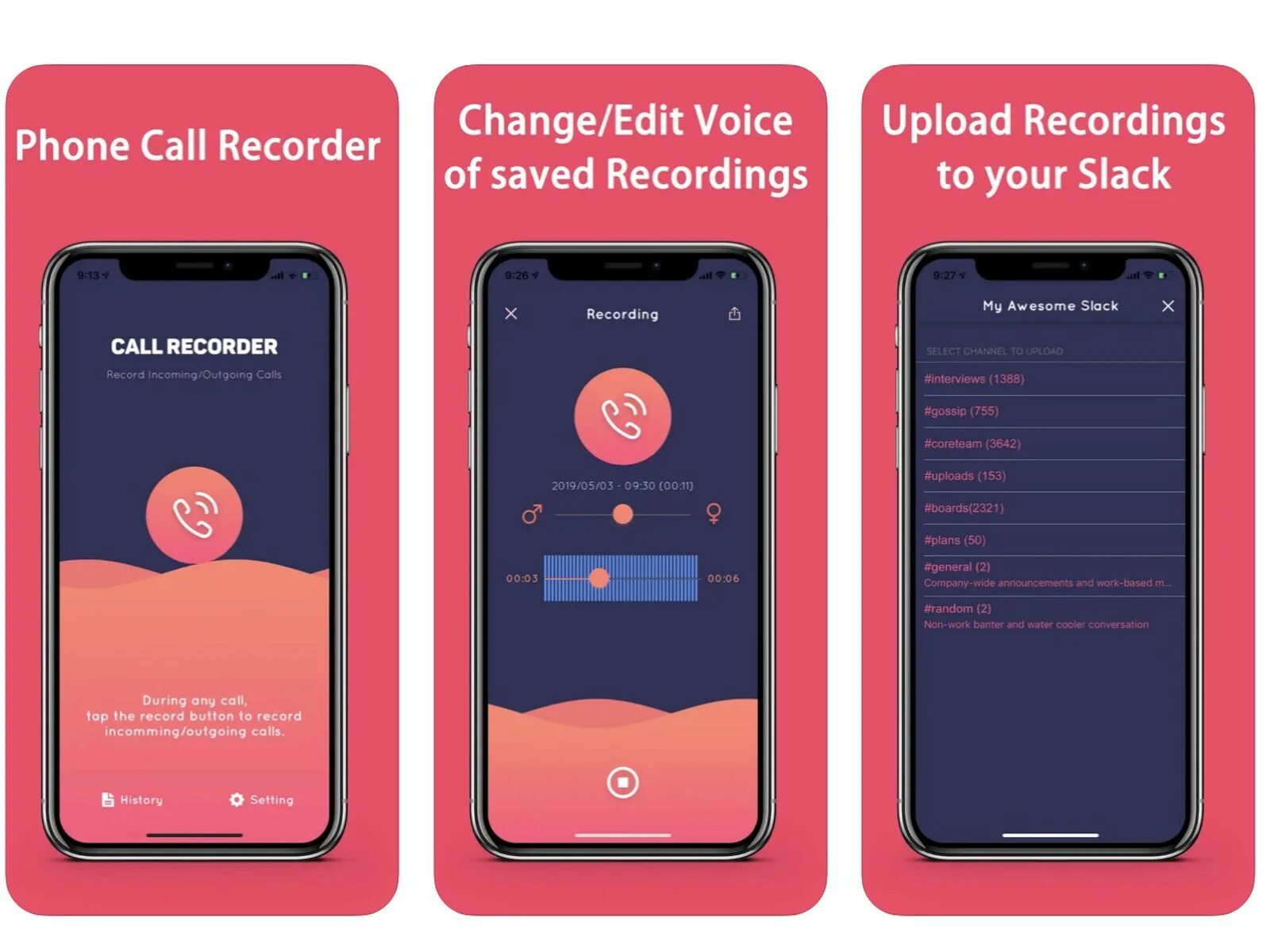Recorder app. Ios voice recorder.