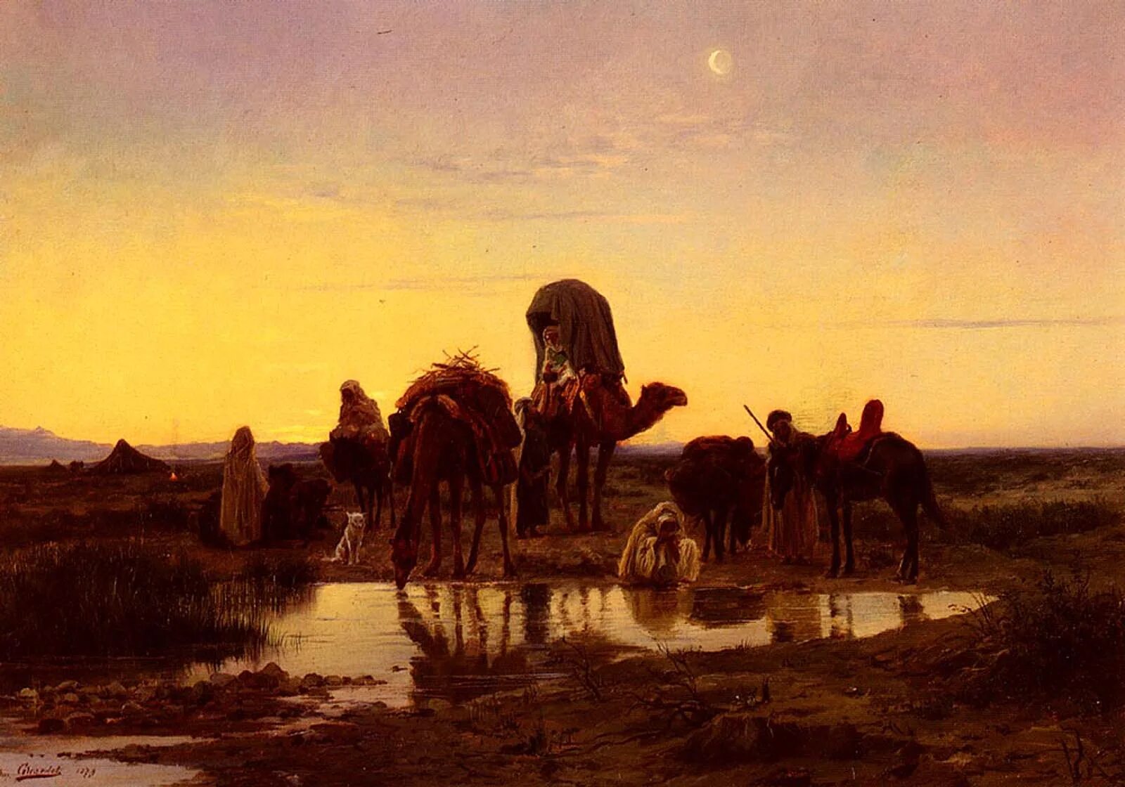 Эжен Жирарде (1853 - 1910). Верблюд Караван пустыня в картинах художников в картинах художников. Жирарде Эжен Алексис картины. Мой караван без всякого