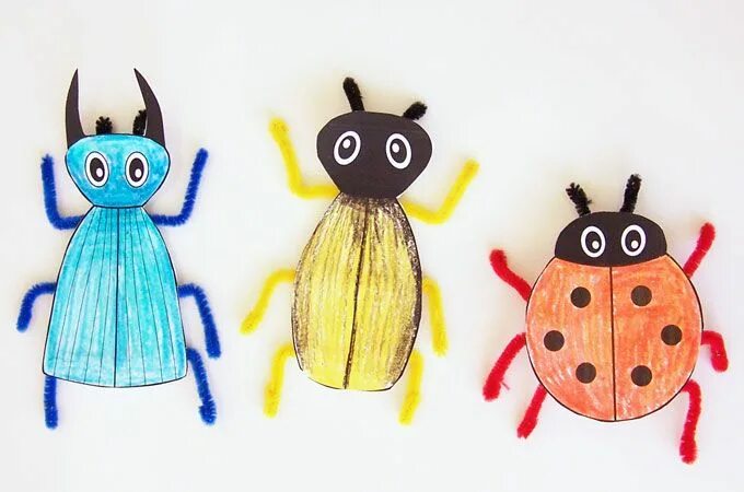 Make a bug. Insects craft. insects craft for kids. bugs craft.