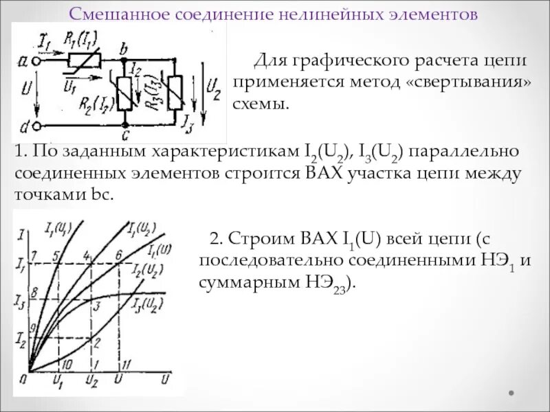 Соединение некоторого элемента. Графический метод расчета нелинейных цепей постоянного тока. Расчет нелинейных цепей при последовательном соединении. Расчет нелинейных цепей постоянного тока. Расчет нелинейных электрических цепей постоянного тока.