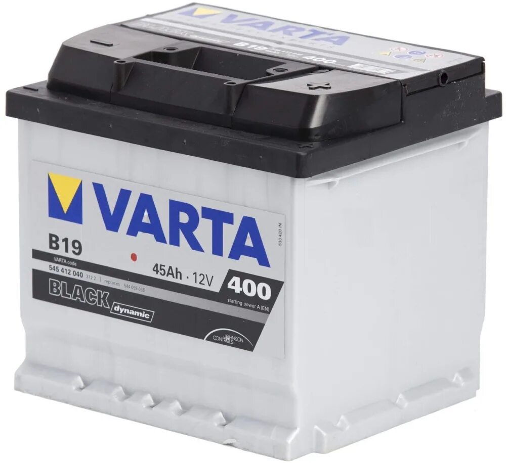 Автомобильный аккумулятор Varta Black Dynamic b19. Аккумулятор Varta 45ah. Varta Black Dynamic 400a. Аккумулятор Varta bd 45ah. Аккумулятор автомобильный 45