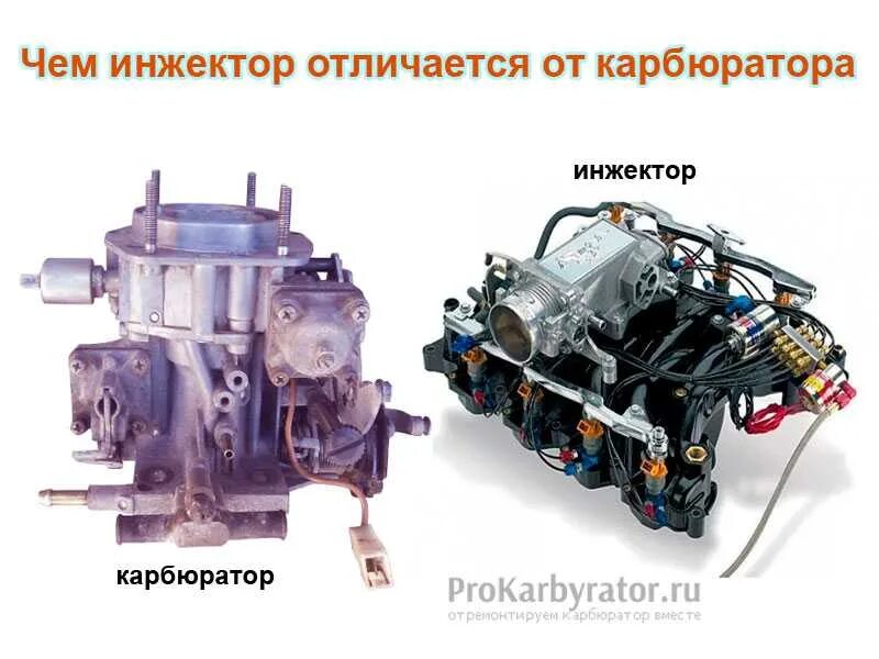 Как отличить двигатель. Инжектор и карбюратор отличия. Карбюраторные и инжекторные двигатели различия. Как отличить карбюратор от инжектора ВАЗ. Отличие инжектора от карбюратора.