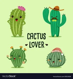 Cactus lover vector image on VectorStock.