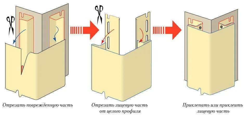 Как нарастить угол сайдинга. Монтаж углового профиля для сайдинга. Стыковка панелей сайдинга внахлест. Крепление наружных углов винилового сайдинга. Виниловое сайдинг монтаж наружных углом.