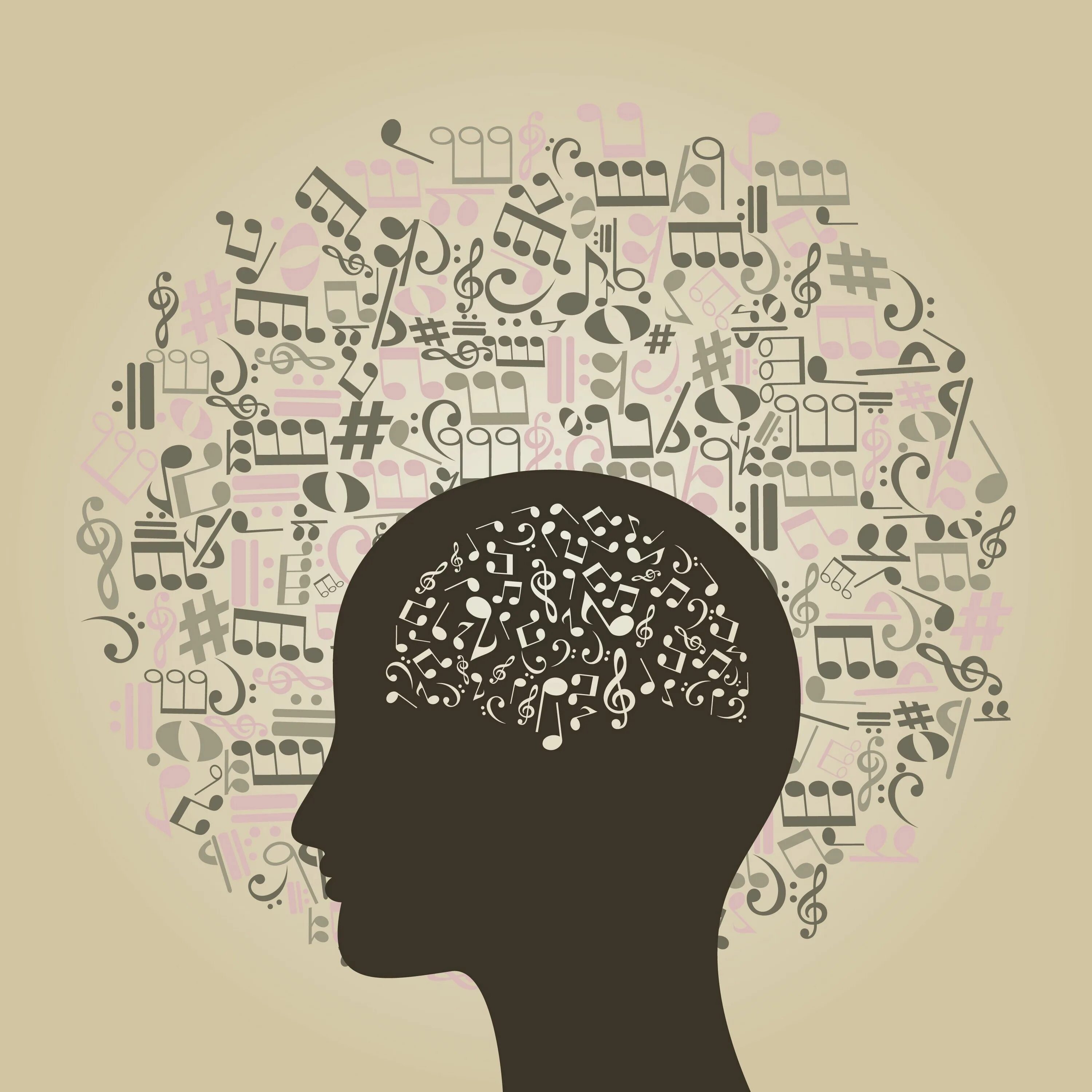 Психологическое влияние музыки. Мысли в голове. Много мыслей в голове. Множество мыслей в голове. Идея в голове.