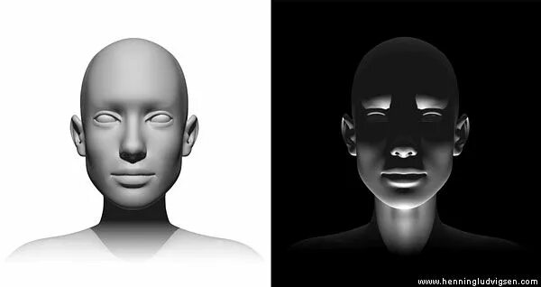 Изображение человека по свету и против света. Портрет человека с тенями. Лицо в тени. Светотеневой портрет. Освещение лица.