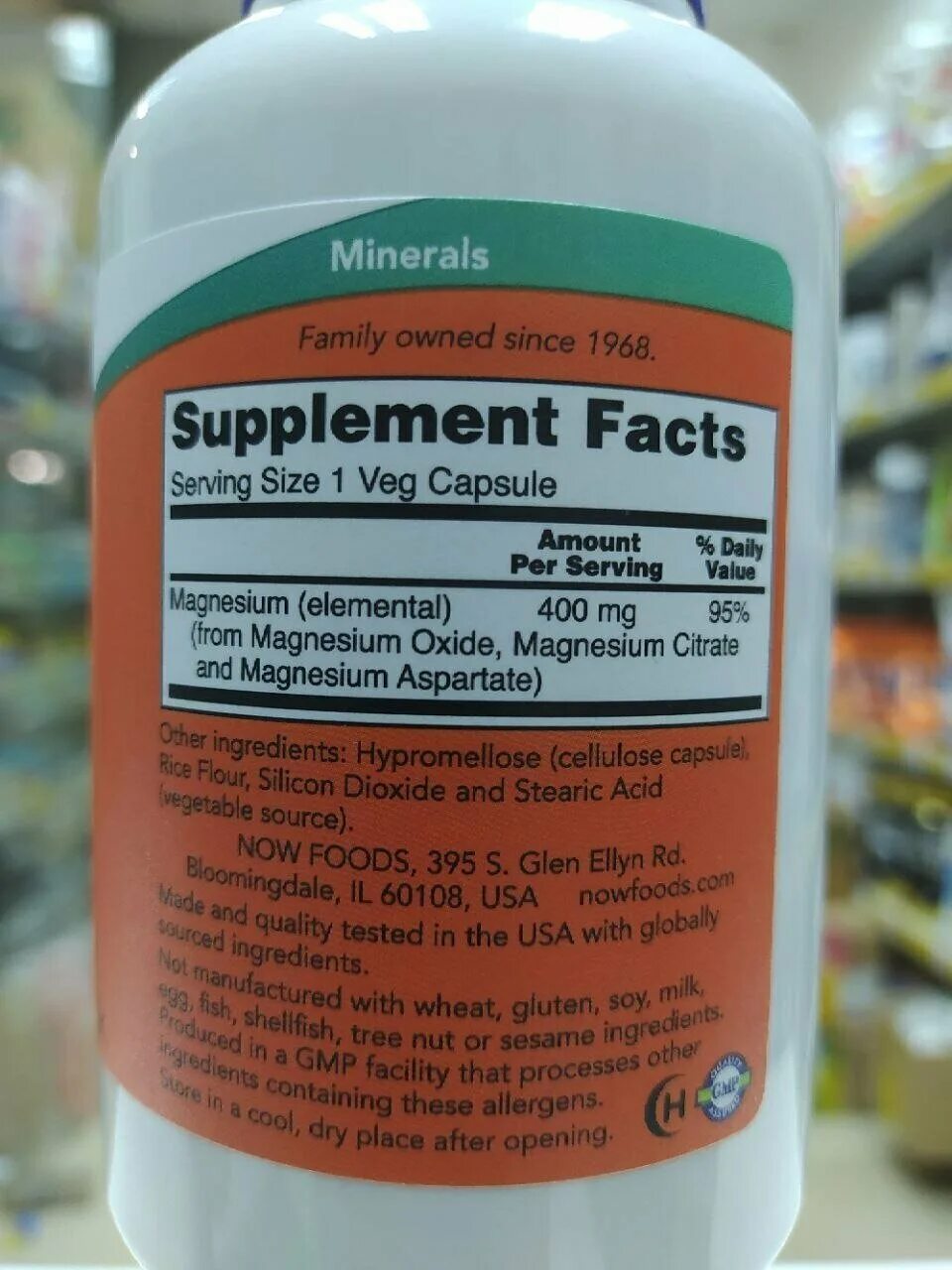 Magnesium caps 400 mg. Magnesium caps 400 mg