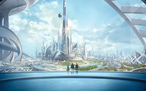 Скачать обои город, люди, фантастика, Tomorrowland, Земля будущего, раздел ...
