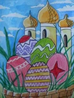 Пасхальный рисунок в школу 3 класс