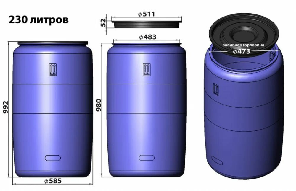 Габариты бочки 220л пластик. Бочка 227л габариты. Бочка пластиковая 200 л габариты. Бочки 227 л габариты.