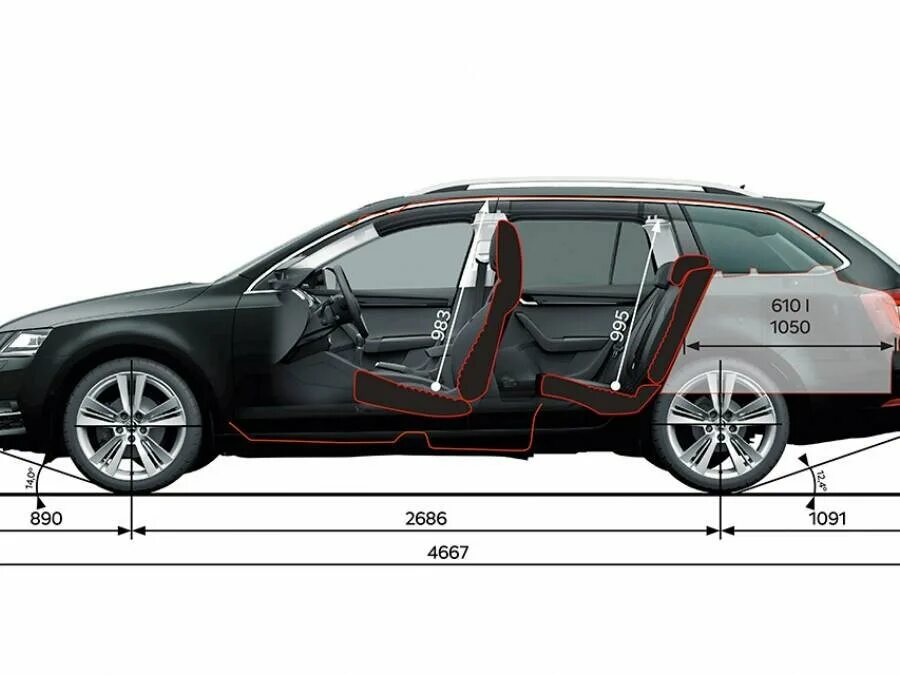 Шкода универсал размеры. Шкода актива а7 габариты. Skoda Octavia a7 габариты.