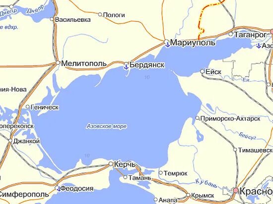 Карта побережья азовского моря с городами. Мариуполь побережье Азовского моря. Азовское море на карте. Карта Азовского побережья.