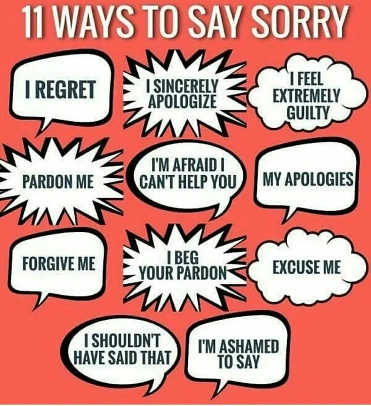 Like ways to say. Ways to say sorry. Ways to say. Other ways to say sorry. Say in English.