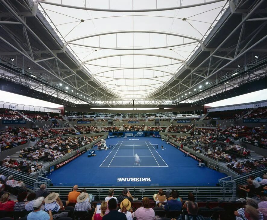 Tennis centre. Queensland Tennis Centre. National Tennis Centre в Братиславе. Теннис Мельбурн парк панорама вечер..