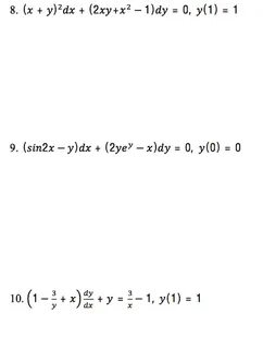 X 2 dy y 1 dx 0
