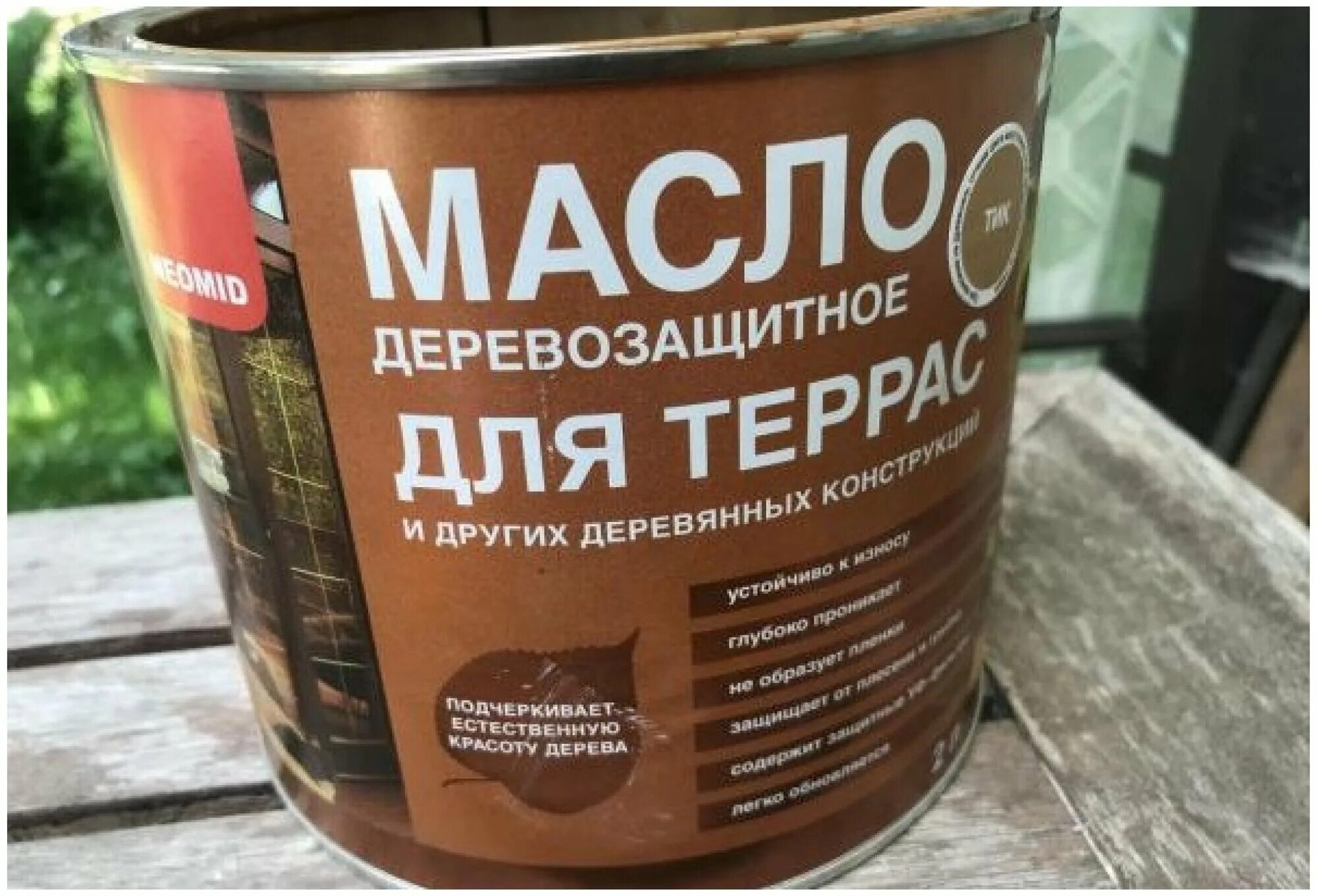 Масло деревозащитное для террас neomid. Масло neomid деревозащитное premium. масло для террас neomid тик. деревозащитное масло neomid premium 2 л, красное дерево.