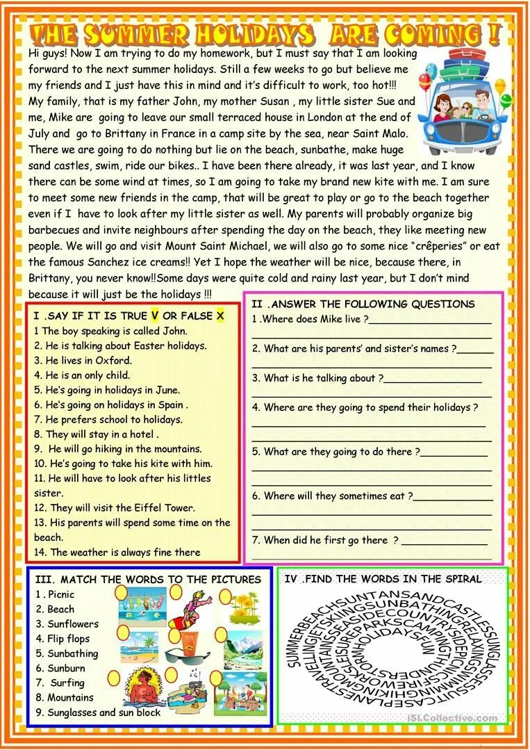 Be going to text for reading