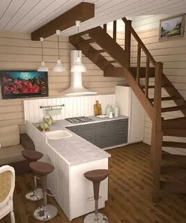 Кухня гостиная на 2 этаже