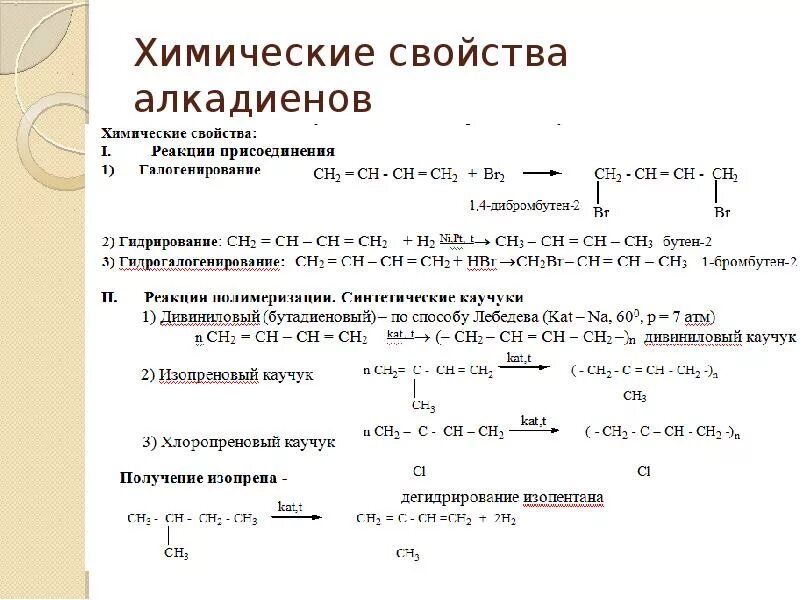 Разложение алкена. Химические свойства алкадиенов уравнения реакций. Алкадиены химические свойства реакции. Химические свойства алкадиенов реакции таблица. Химические реакции алкадиенов 10 класс.