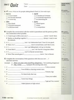 Unit 2 written quiz