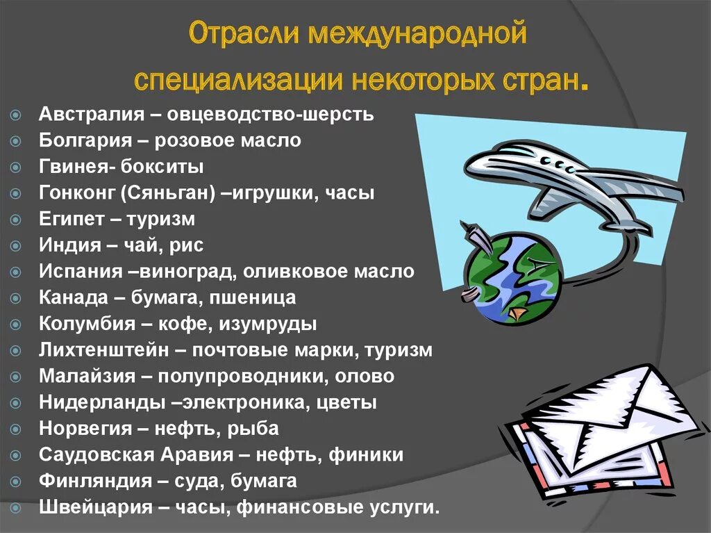 Отрасль является. Отрасли международной специализации. Отрасли международной специализации стран. Отрасли международной социализации. Специализация странии.