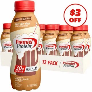 Premier Protein Shake, Root Beer Float Limited Time, 30g Protein, 11.5 fl o...