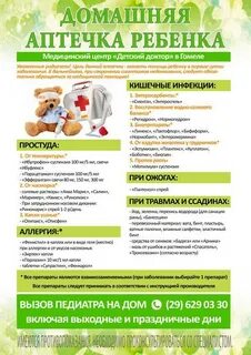 Список лекарств детям