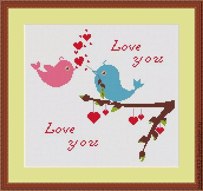 I love birds. Вышивка крестиком любовь. Схемы вышивки любовь птицы. Схема вышивки птички любовь. Надпись любовь крестиком.