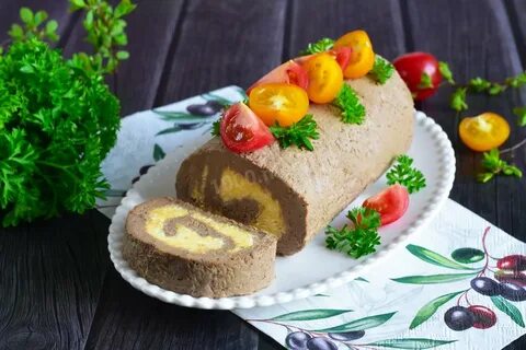 Рулетики из печени с морковью
