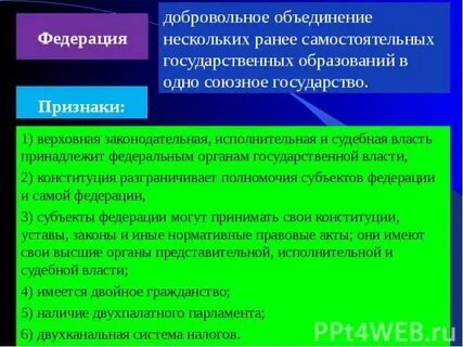 Признаки объединения государств