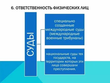 Ответственность международных организаций физических лиц
