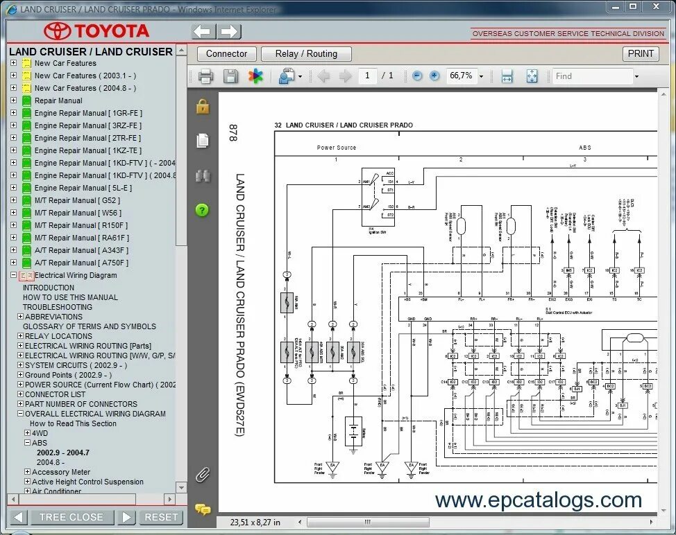 Схема тойота прадо 150