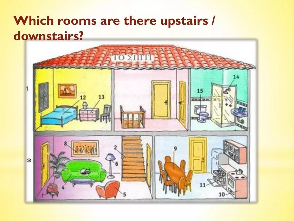 Downstairs there is a living room. Downstairs worksheets. My house vocabulary. Our bookcase is next to the desk перевод. My house is than your house.