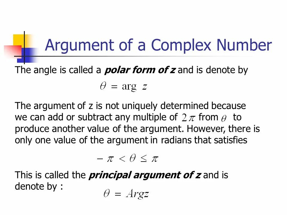 Complex numbers. Argument Complex number. Modulus and argument of Complex number. Argument (Complex Analysis).