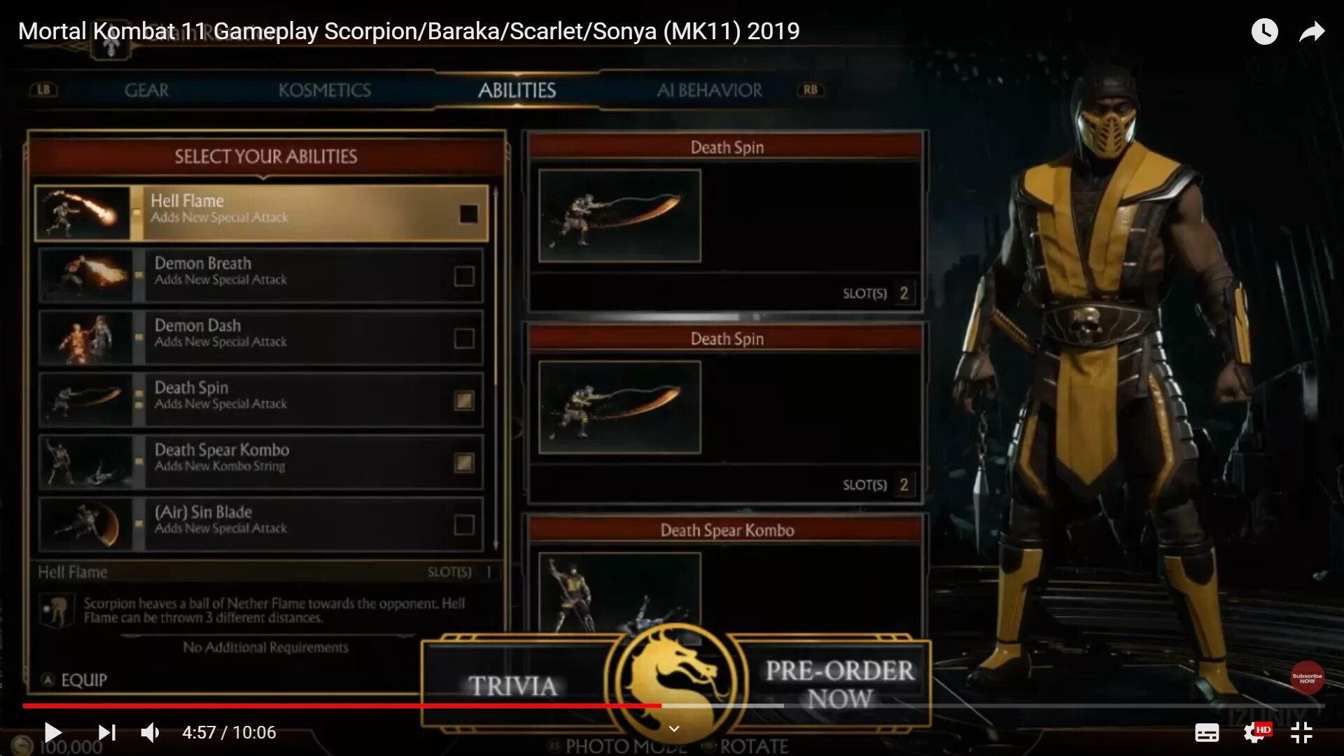 Мк а в ма. Скорпион MK 11 кастомизация. Мортал комбат 11 ps5. MK 11 комбинации Xbox Scorpion. Mk11 ps4 Скорпион приемы.