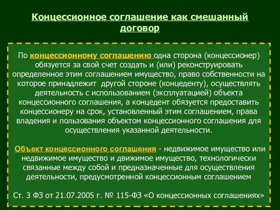 Концессионные соглашения рф