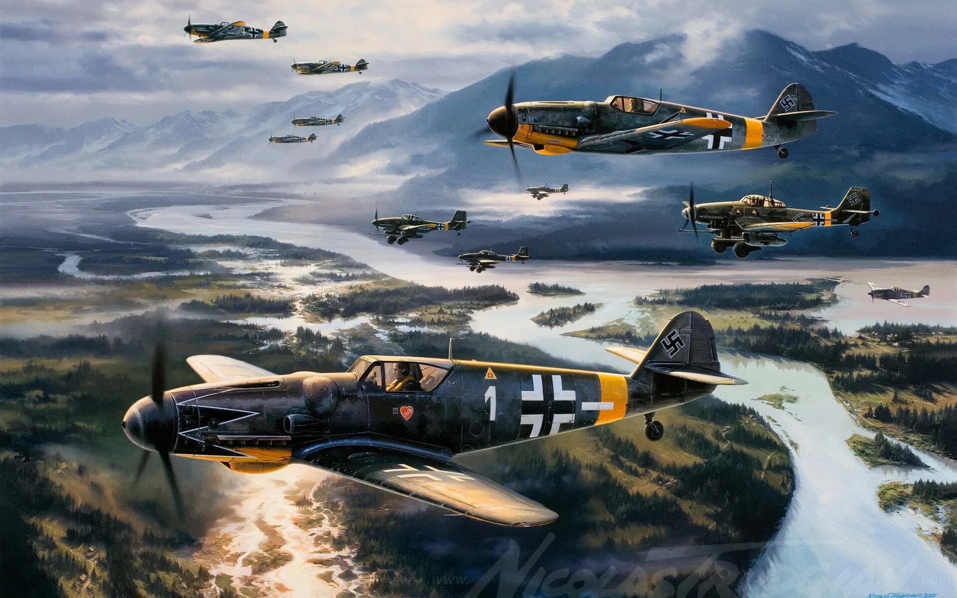 Про самолеты второй мировой. Мессершмитт bf 109. Мессершмитт bf 109 Люфтваффе. Самолет Messerschmitt bf.109. Messerschmitt bf.109 арт.