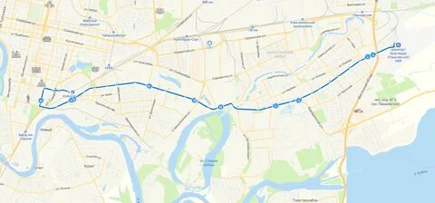Троллейбус 4 на карте краснодара