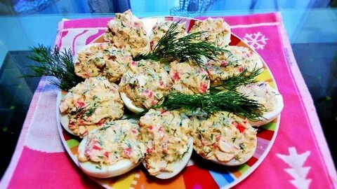 Начинка для яиц с крабовыми палочками