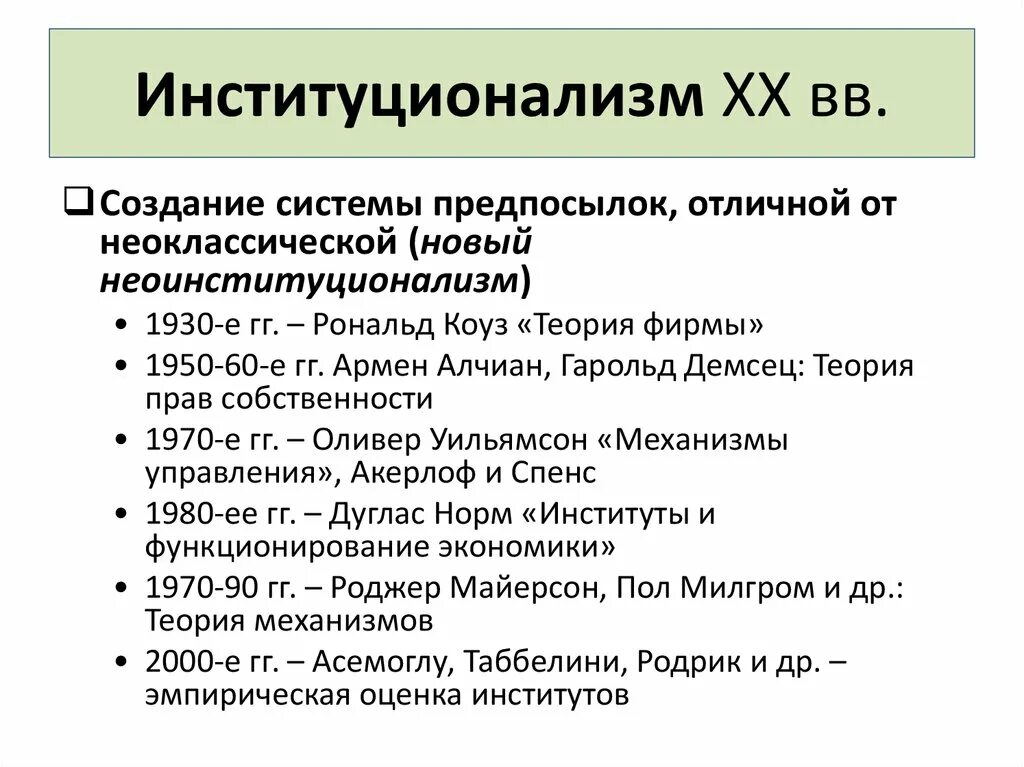Институционализм в современной экономике. Неоклассическая теория институционализма. Неоклассическая теория институционализма. Неоклассическая теория институционализма. Неоклассическая экономическая теория.
