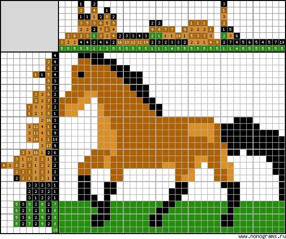 Лошадка сканворд. Лошадь по клеточкам. Лошадь в клеточку. Лошадь по клеточкам в тетради. Рисунки по клеточкам лошадь.