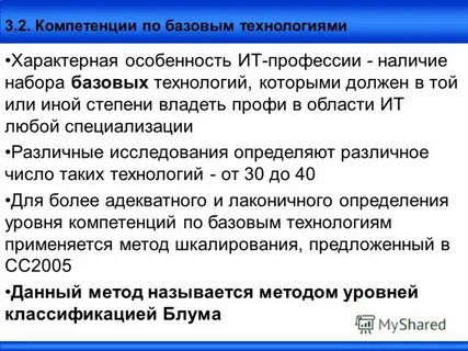 Технология базовый уровень