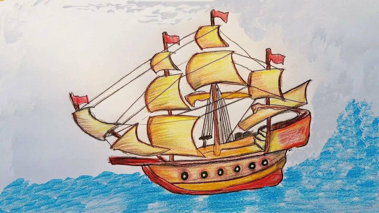 Какой корабль изображен на рисунке. Парусник рисунок. Детские рисунки кораблей. Корабль для рисования. Корабль для детей.