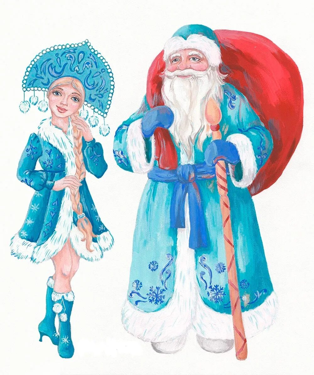 Покажи снегурочку дед мороза. Рисование Деда Мороза и Снегурочки. Дед Мороз рисунок. Рисунки Деда Мороза и снегурки. Дед Мороз и Снегурочка рисунок.